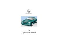 2000 Mercedes-Benz CL Class Bedienungsanleitung