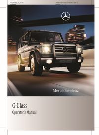 2009 Mercedes-Benz G Class Bedienungsanleitung