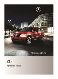 2010 Mercedes-Benz GLK Class Bedienungsanleitung