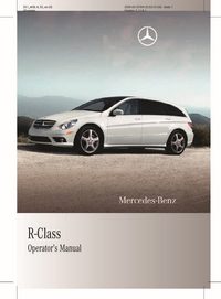 2010 Mercedes-Benz R Class Bedienungsanleitung