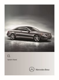 2011 Mercedes-Benz CL Class Bedienungsanleitung