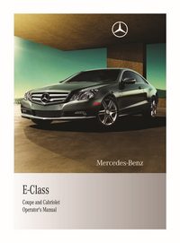 2011 Mercedes E350 Bedienungsanleitung