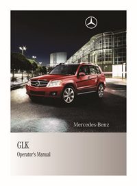 2011 Mercedes-Benz GLK Class Bedienungsanleitung