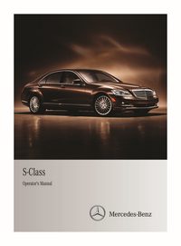 2011 Mercedes-Benz S Class Bedienungsanleitung