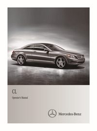 2012 Mercedes-Benz CL Class Bedienungsanleitung