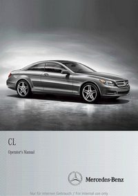 2013 Mercedes-Benz CL Class Bedienungsanleitung